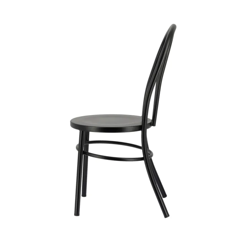 MadinaChaise bistrot vintage en métal noir