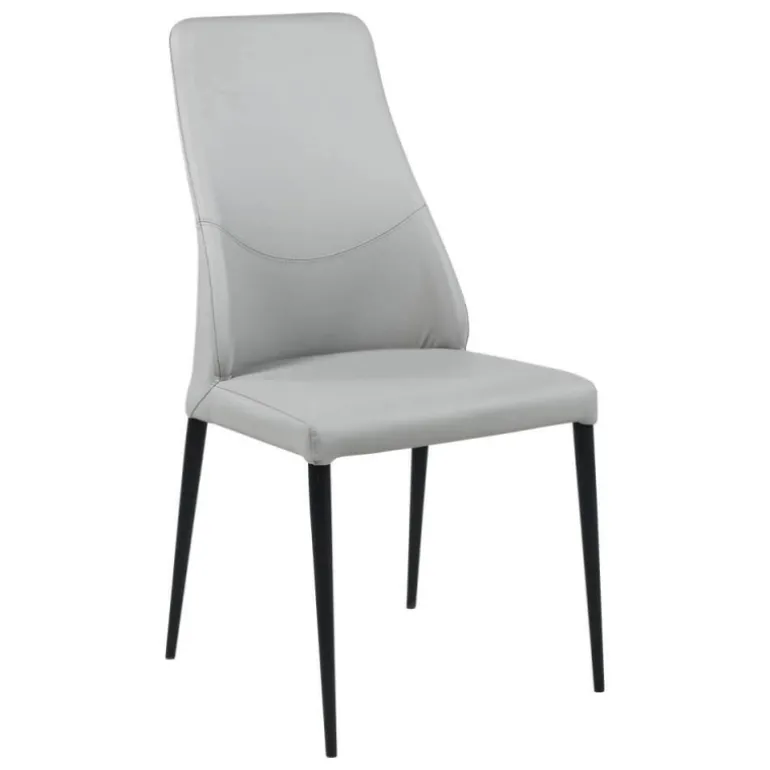 Mathilde Chaise de séjour moderne italienne en synthétique et pieds en métal