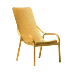 Net Lounge Fauteuil lounge extérieur en polypropylène recyclable empilable