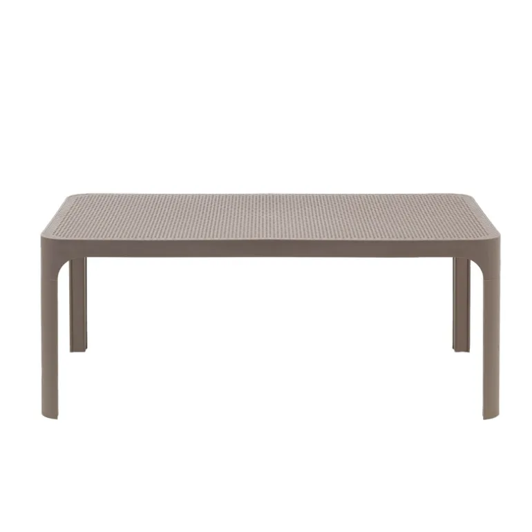 Net Table basse de jardin moderne avec plateau micro perforé 100 x 60 cm