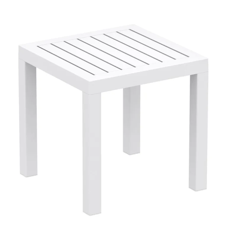 Ocean Side Table basse d’appoint carrée en résine pour jardin