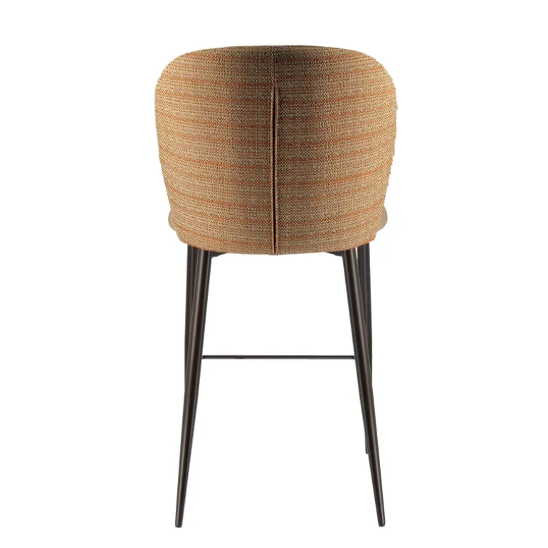 Odette Tabouret snack en tissu bicolore avec pieds en métal