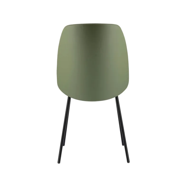 Olivia Chaise tendance rembourrée en simili avec pieds en métal