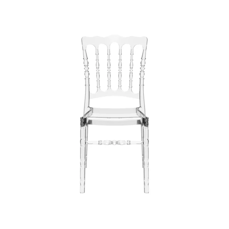 Opera Chaise Napoléon empilable revisitée en polycarbonate transparent