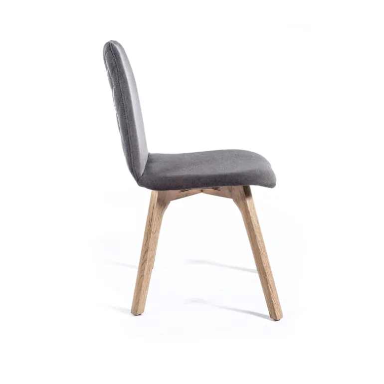 Pandora diamant Chaise de séjour moderne en tissu dos matelassé