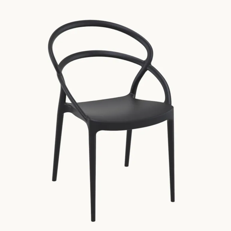 Pia Chaise de jardin tendance empilable en polypropylène