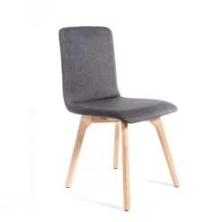 Plaza Chaise de salle à manger moderne en tissu et bois