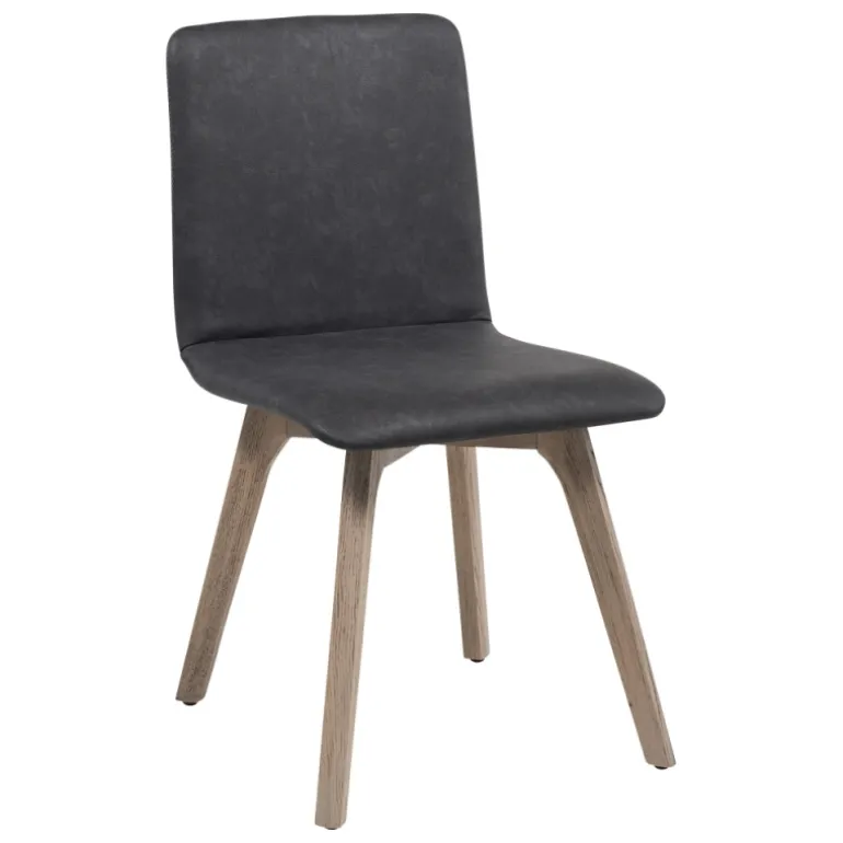 Plaza diamant Chaise de séjour scandinave matelassée en synthétique et bois