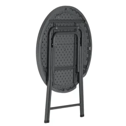 PraxisTable pliante ronde gris foncé