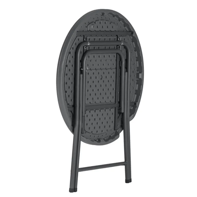 PraxisTable pliante ronde gris foncé