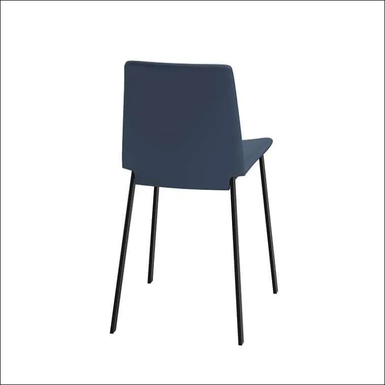 Primera Chaise belge moderne rembourrée en simili avec pieds en métal