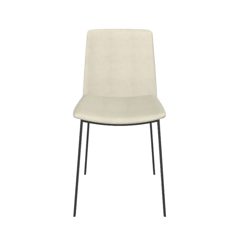 Primera Chaise moderne tissu et pieds métal