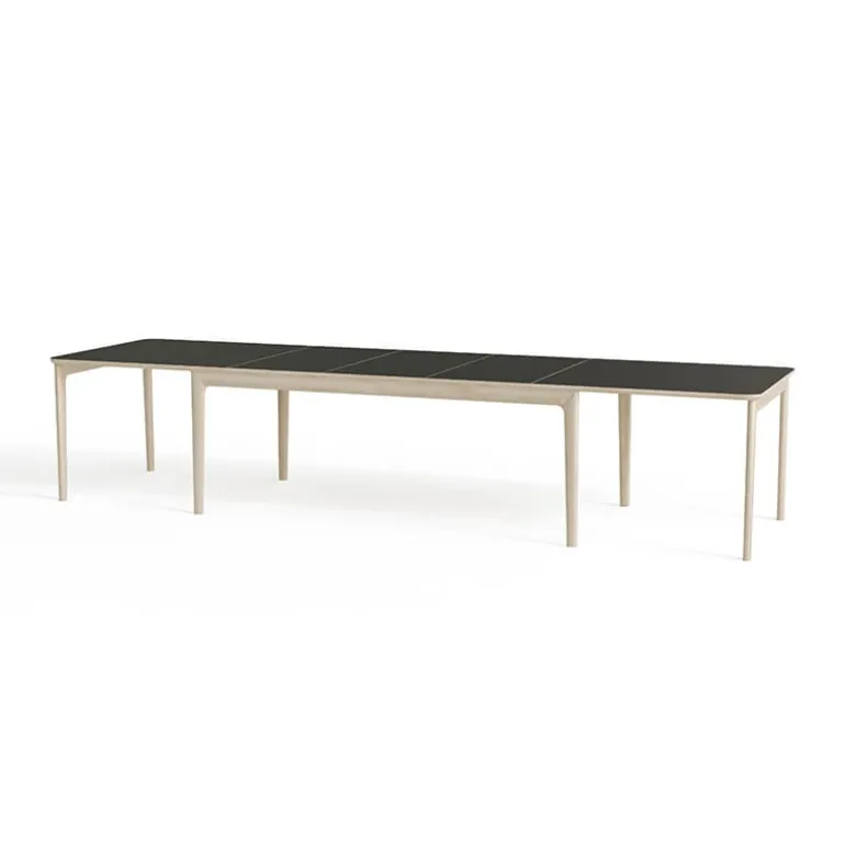 SM26/27 Table danoise extensible en bois massif et en stratifié noir
