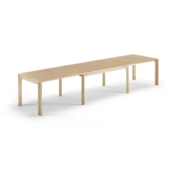 SM23/24 Table scandinave rectangulaire en bois avec allonges