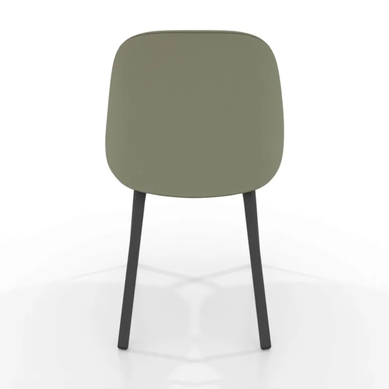Sofia Chaise cosy en simili avec pieds métal