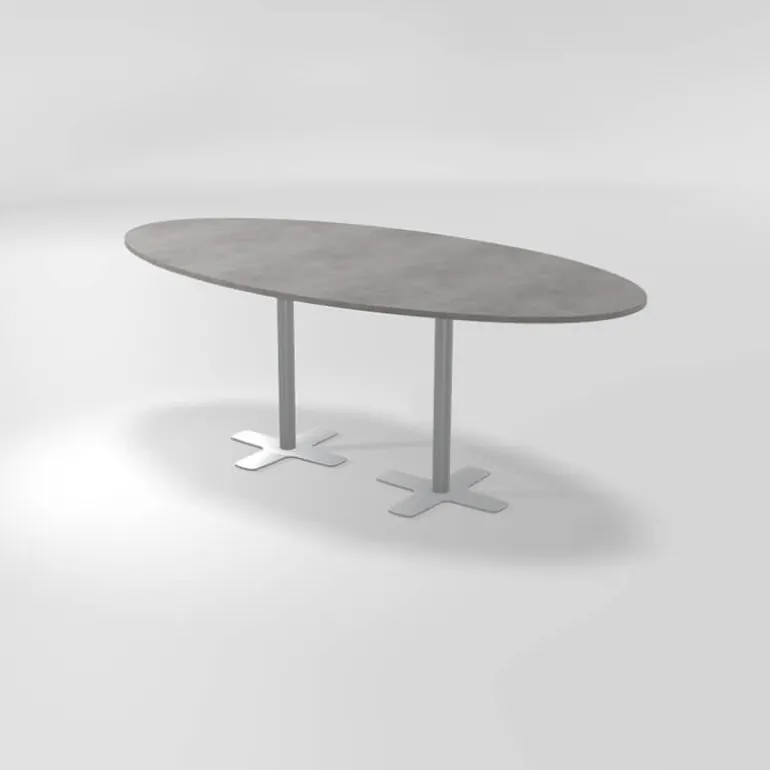 Spinner 2 Table hauteur 90 cm ovale en stratifié avec deux pieds