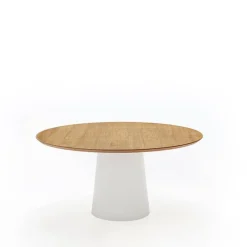 Totem Sovet® Table design ronde plateau bois