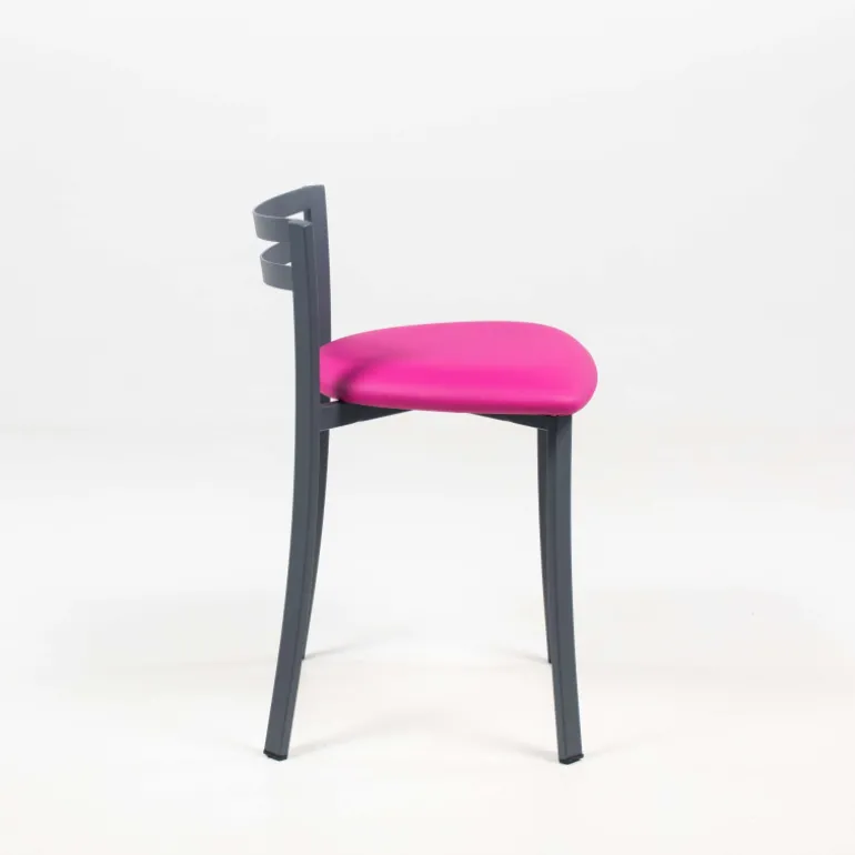 Urane Carrier® Chaise de cuisine avec dossier bas en métal fabriquée en France