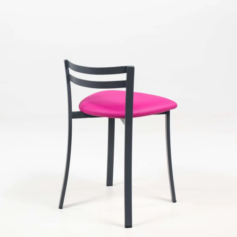 Urane Carrier® Chaise de cuisine avec dossier bas en métal fabriquée en France