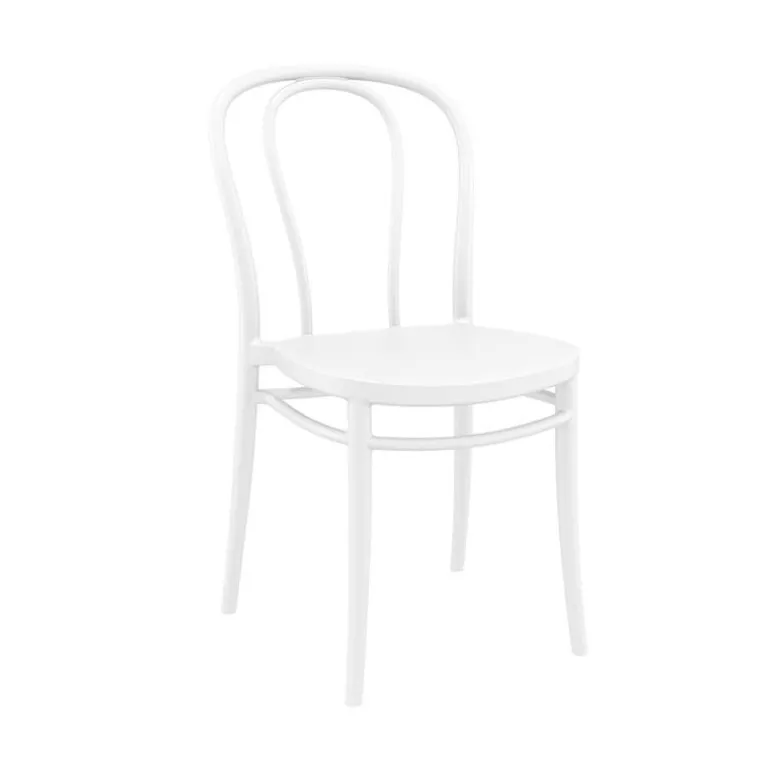 Victor Chaise de jardin bistrot empilable en polypropylène