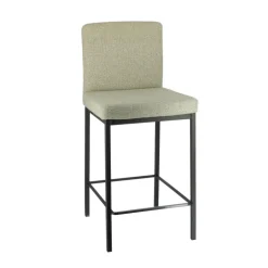 Villa Tabouret snack tissu avec pieds en métal