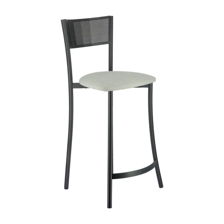 Wasabi Carrier® Tabouret haut assise en tissu et structure en métal fabrication française