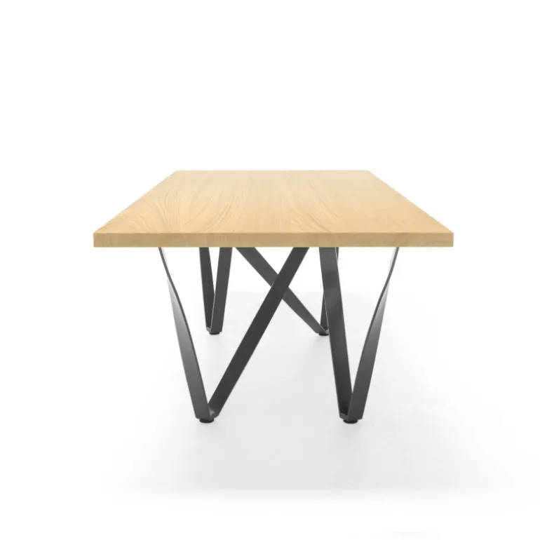 Wave Table design rectangulaire avec pied en métal