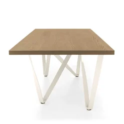 Wave Table design rectangulaire avec pied en métal