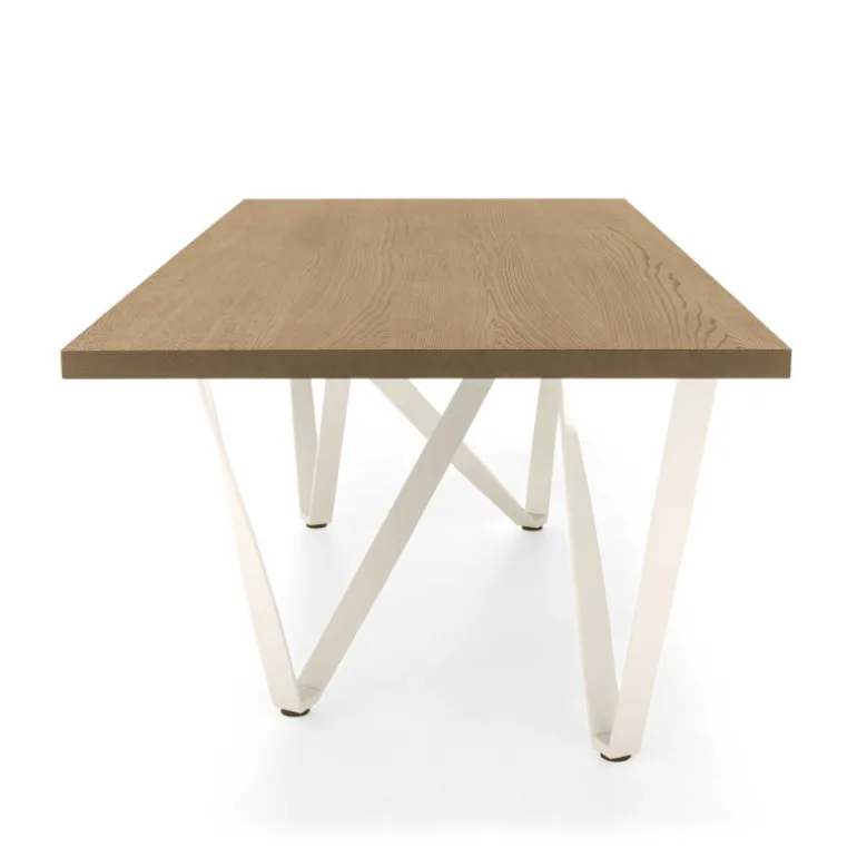 Wave Table design rectangulaire avec pied en métal